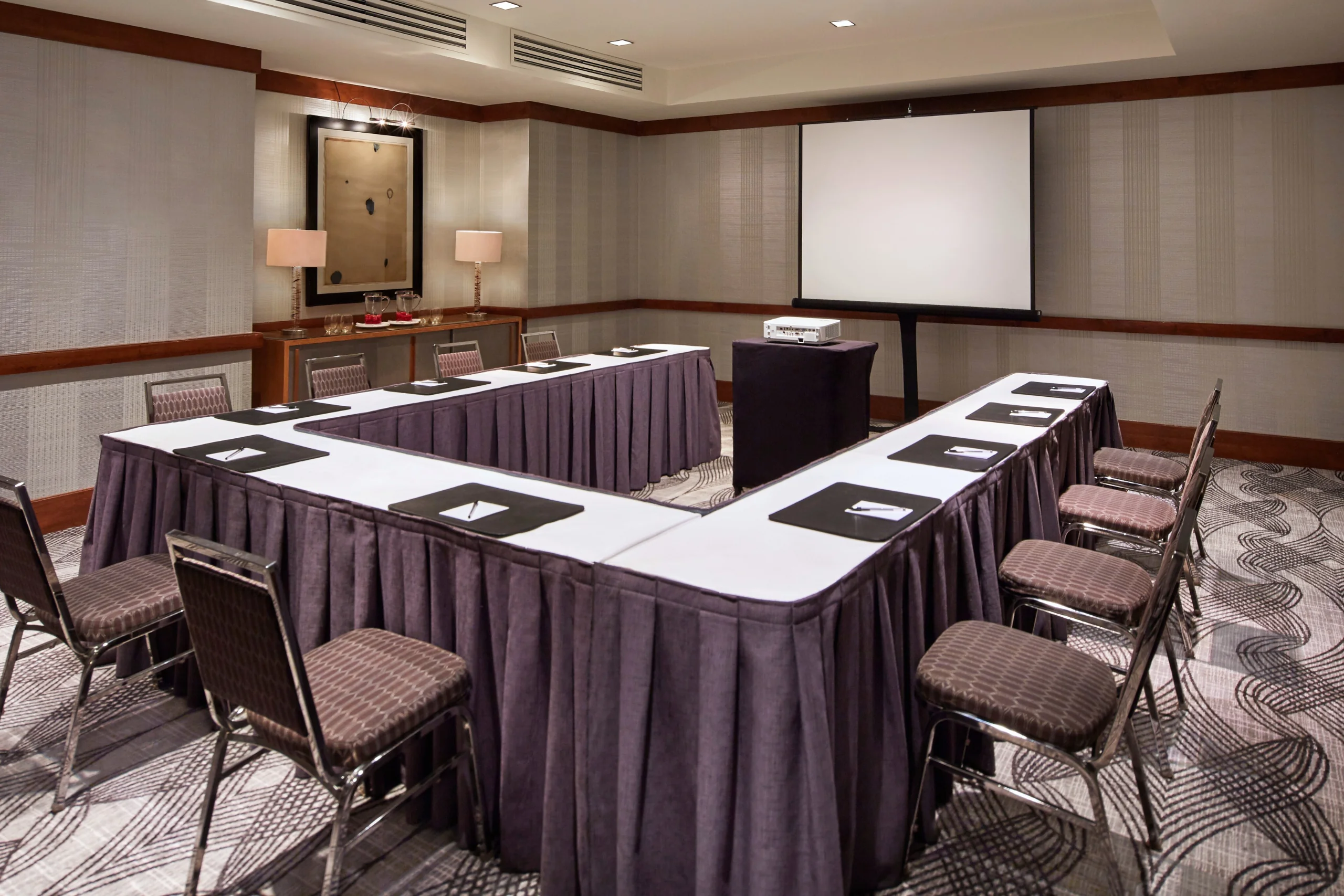 Board room at The Highland Dallas Setup