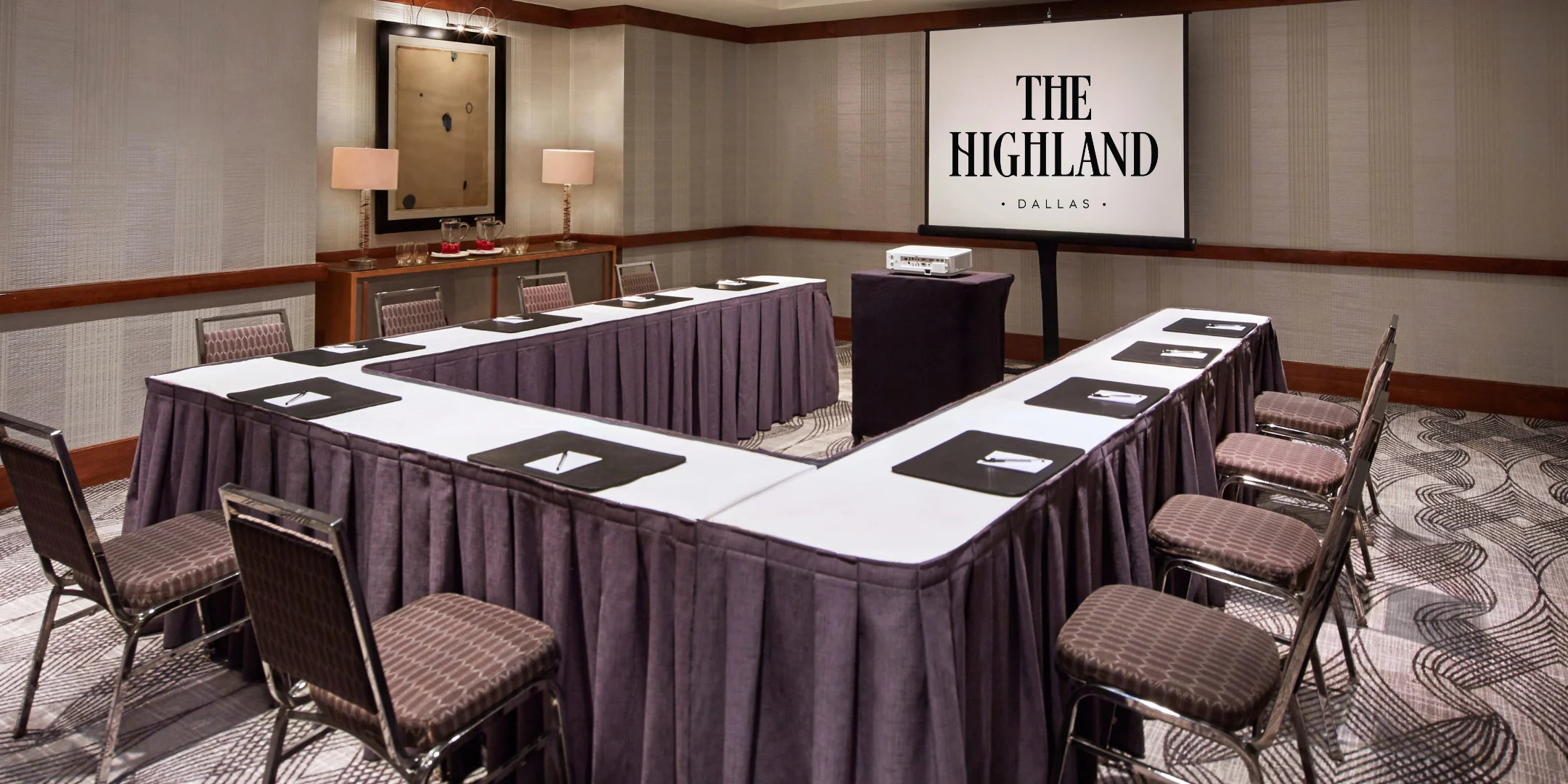Board room at The Highland Dallas Setup